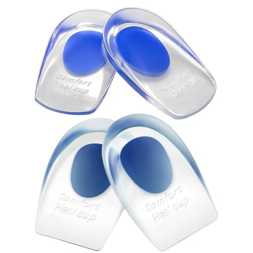 Kit 2 Pares Palmilha Calcanheira De Gel Silicone Ortopédica Protetor De Calcanhar Fascite Plantar e Esporão Absorção de Impacto | Premium InoVibes