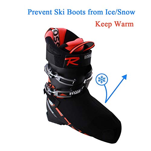 Byhoo Ski Boot Covers Warm Your Feet, 2 Snowproof Boot Gloves Universal Ski Boots Cover for Skiing Lovers Family Skiing, Toe Warmers Boot Covers - Thumbnail 4