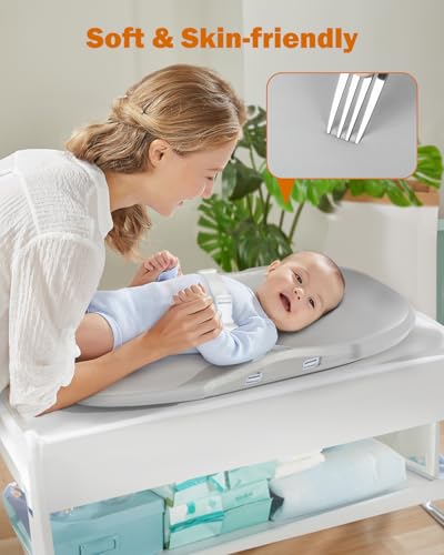 Widitn Baby Changing Pad, Soft & Wipe-Clean Changing Pad with Strap, EVA Waterproof Changing Table Pads for Dresser Top, Non-Slip Bottom, Lightweight, 30”×16” - Image 2