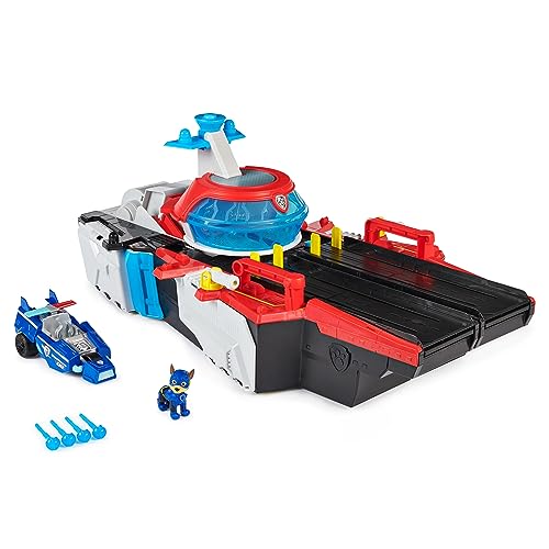 PAW PATROL - Patrulha Canina Aircarft Carrier HQ PPTMM, cor preta, pequeno (Spin Master 6067496)