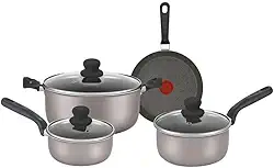 Jogo de Panelas Antiaderente Rochedo Talent Imusa 4 Peças, Cinza, com Thermo-Sinal e Revestimento Tefal®