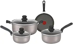 Jogo de Panelas Antiaderente Rochedo Talent Imusa 4 Peças, Cinza, com Thermo-Sinal e Revestimento Tefal®
