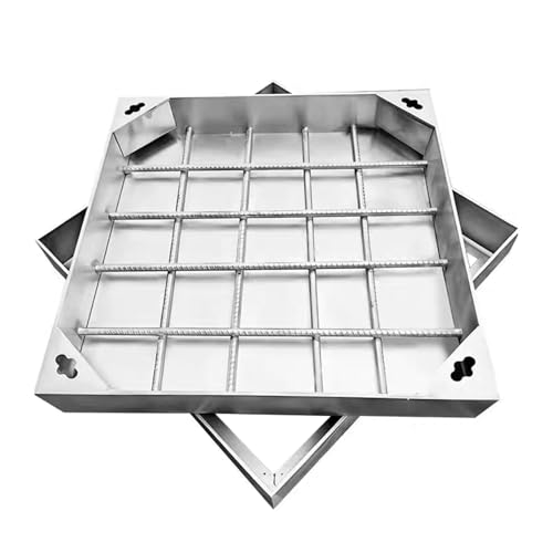 Tapa de registro rellenable con marco para pavimentos y pozos 2