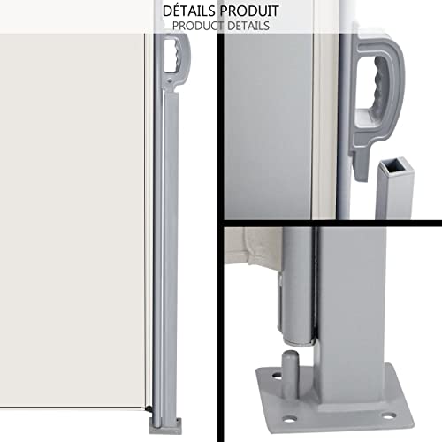 Auvent rétractable 1m60x3m robuste avec sa bâche de protection