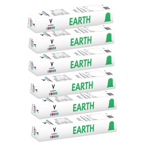 Image of FIVE ELEMENTS | EARTH | Intensity 10 | Highest Grade AAA Coffee Beans | Nespresso Compatible Aluminum Capsules | Rich & Bold Espresso Flavor (10 Capsules Per Pack) (Pack of 6)