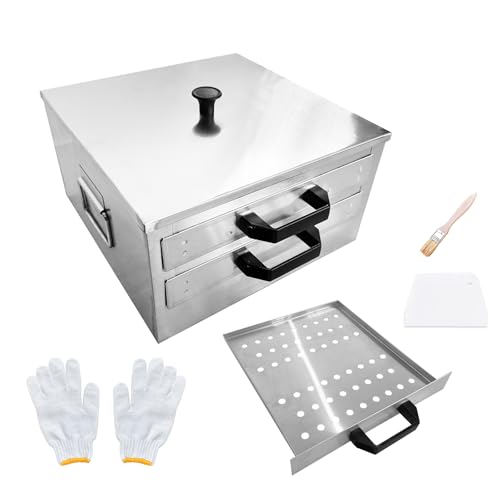 LetFeng Stainless Steel Square Rice Noodle Roll Steamer - 2-Layer, Compatible with Stove and Induction Cooktop by LetFeng ᅟᅠ - Used condition - US$46.80