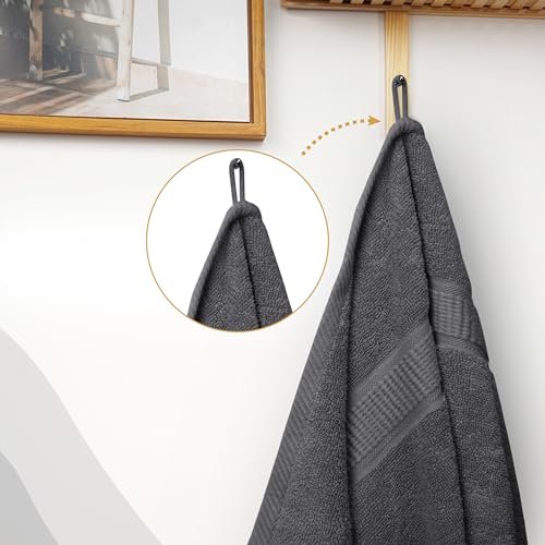 Miniatura 3 de Utopia Towels - Juego De 2 80 X 200 Cm , Toallas Xxl Para Sauna, Toallas De Baño, Sábanas De Baño, Toallas Extra Grandes Con Gancho Altamente Absorbentes, 100 Algodón Gris