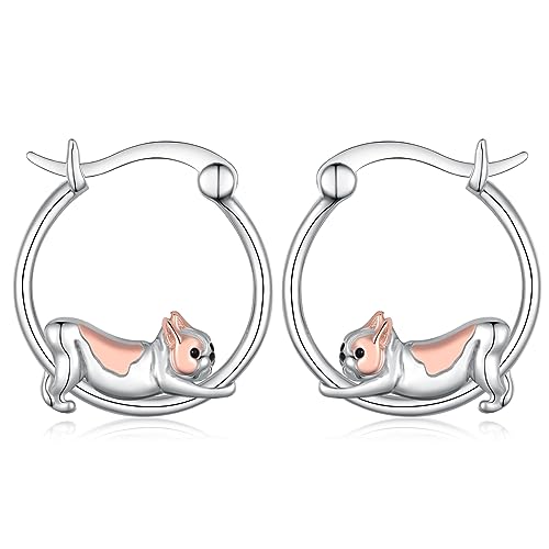 Boucles d'oreilles bouledogue français à porter au quotidien