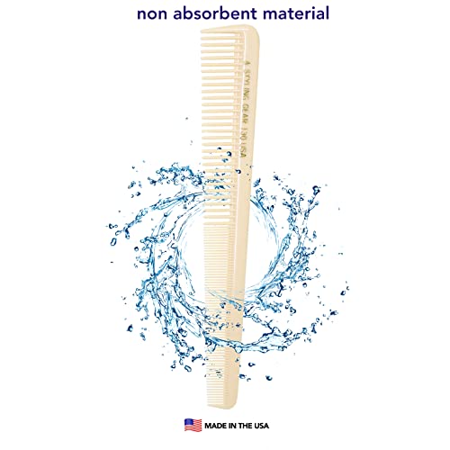 Styling Gear 130 Barber Cutting Combs Tapered Hair Combs Stylist All Purpose Rounded Teeth Smooth Surface Men’s And Women’s Made In The Usa 12 Pcs. #TOP6