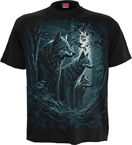 T-shirt noir homme Spiral Forest Guardians pour vos sorties et concerts rock