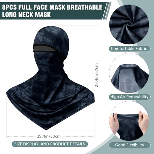 Image of Balaclava Full Face Masks Summer Balaclava Long Face and Neck Cover Breathable Sun Protection for Men Women
