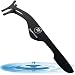 False Eyelash Applicator: Eyelash Extensions Tweezers for Easy Lash Application and Removal – Adjust and Repair Your Lashes in an Instant – Magnetic Stainless Steel (Black)