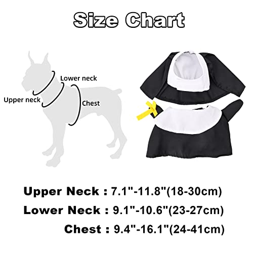 Disfraz de monja para perro talla única miniatura 3