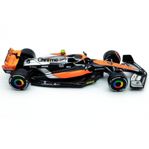 Bburago P2 British GP Mclaren 2023 F1 MCL60 4# Lando Norris Modelo de Auto de Aleación Diecast miniatura 6
