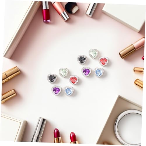 Botones de cristal de corazón para reparar ropa dañada y personalizar manualidades 6