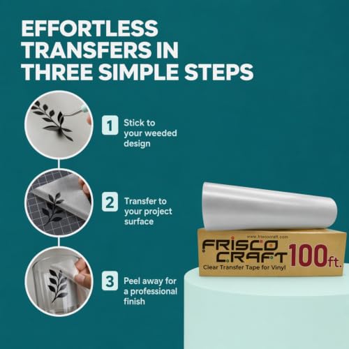 Image of Frisco Craft C-370 Clear Transfer Tape for Vinyl 24 inch x 100 Feet