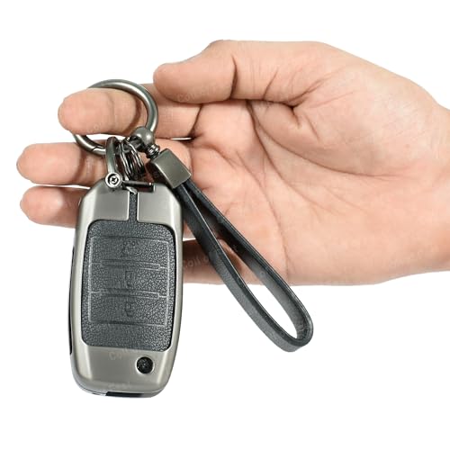 Image of Car Key Cover Compatible with Kia Carens | Sonet | Seltos 3-Button Smart Flip Key