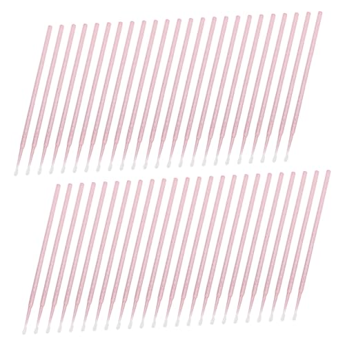 Beatifufu Precision Makeup Correction Cotton Swabs 100pcs Micro Applicator Brush for Eyelashes Crystal Square Box