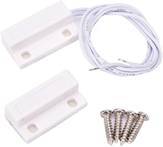 1PC White Recessed Magnetic Window/Door Contacts Security Alarm Switch Reed W/Adhesive Normally Closed NC