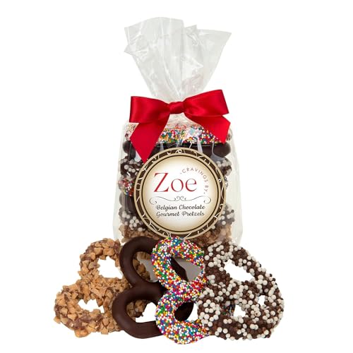 CRAVINGS BY ZOE Valentines Day and Birthday Chocolate Covered Pretzels