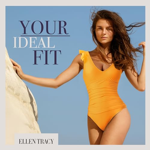 ELLEN TRACY Women's Mio One Piece Swimsuit - BathingSuit for Women with Ruffle Sleeves, Swimsuit for Ladies2