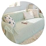 Plüsch Überwurfdecke für Sofa, Moderne Einfache Einfarbige Helle Farbe Volle Abdeckung Dicker Sofabezug, Khaki, Beige, Grün, Rosa, Winterwarme Schaldecke,D-180 * 420cm