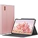 Produktbild INFILAND Hülle für Samsung Galaxy Tab S10 FE/S9 FE 10.9"/S9 11" Tablet, mit S Pen Halter, Ultra Dünn Multi-Winkel Ständer Hülle, Auto Schlaf/Wach Funktion (Rosa-Gold)