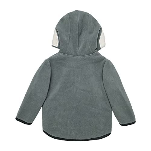 Volunboy Baby Boy Fleece Hooded Jacket Toddler Cartoon Full Zip Hoodie Winter Clothes Kid Sweatshirt Coat (Grey, 3-4T) #TOP1