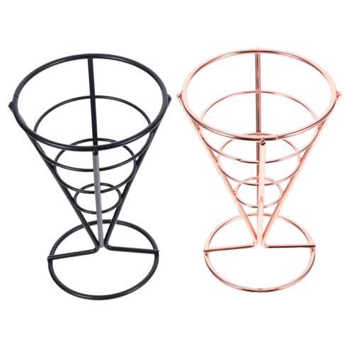 SOLUSTRE French Fries Basket Set Piece Stainless Steel Holder for Snack Display Wedding Banquet