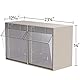 Akro-Mils 06702 TiltView Horizontales Kunststoff-Aufbewahrungssystem mit zwei Tilt Out Bins, 23-5/8-Zoll Wide von 14-Zoll High von 12-5/16-Zoll Deep, Stone