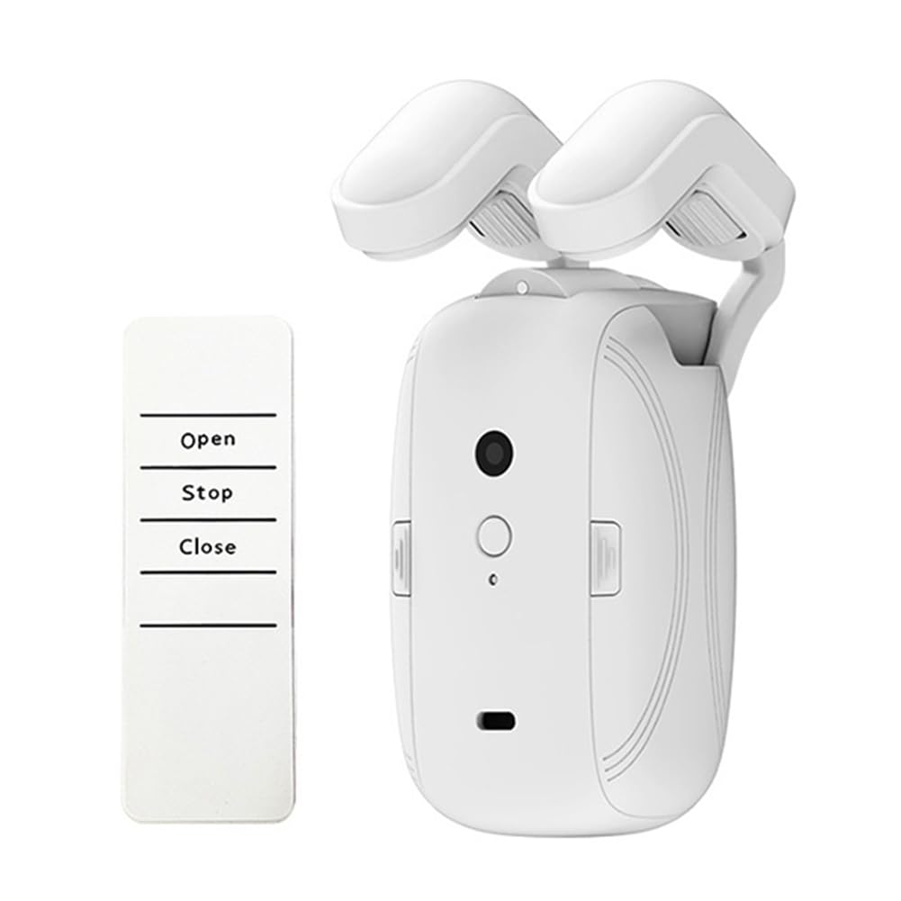 Losueeun Smart Curtains Robot Roman Rod Track Automatic Curtain Opener Remote Control Curtain Motor