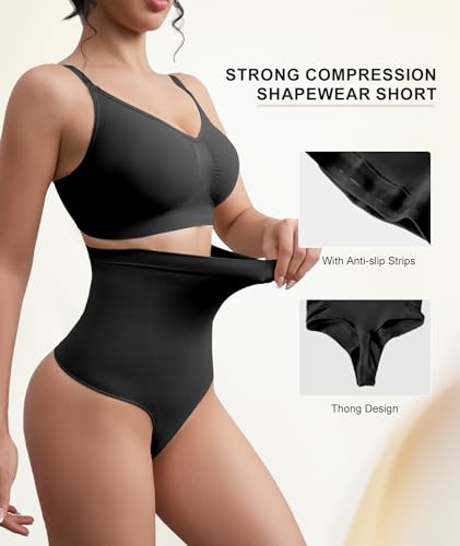 Tummy Control Thong Shapewear for Women Seamless Body Shaper Panties High Waisted Shaping Underwear2