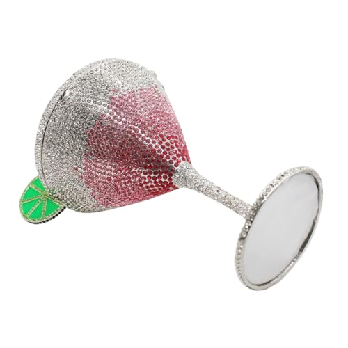 Image of Women Goblet Rhinestone Evening Bag Cocktail Cup Diamond Clutch Funny Crystal Prom Handbag Wedding Purse for Party