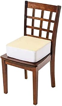 Comfort Finds Rise with Ease Seat Cushion - Thick Firm Chair Cushion Booster - Extra Thick Foam Pad for Home, Patio, Office and Car Seats - Extra Supportive Lift - 14 X 14 X 5 Sherpa Cream