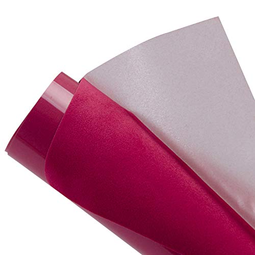 HOHOFILM Pink Flock Heat Transfer Vinyl Flocked HTV Vinyl Sheets...