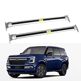 240LBS Roof Rack Cross Bars Fits for Nissan Armada Platinum Patrol Y63 2025 2026 with Flush Side Rails Aluminum Crossbar Rooftop Luggage Cargo Carrier Accessories