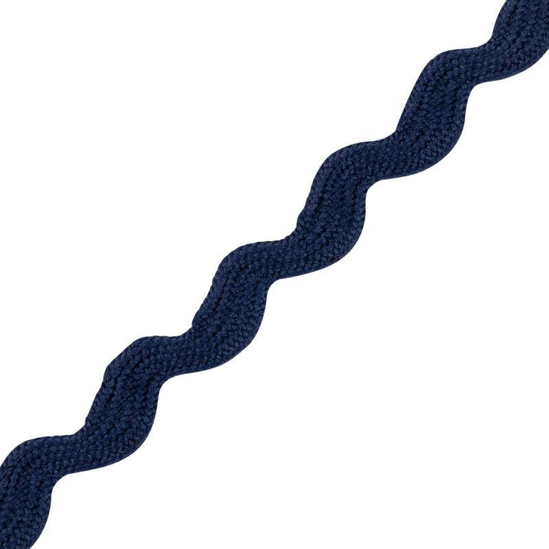 Narrow RIC Rac 4.5mm Wide Ribbon & Trimming for Sewing - Ribbons, Decorative Trimmings, Craft Ribbons & Trims,Fabric Edging, Christmas, Sewing & DIY Projects (Navy Blue, 10m) -Craft Queen LTD