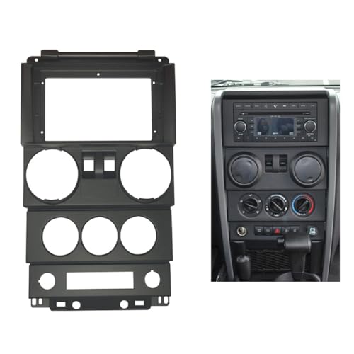 Fits for Jeep Wrangler 2008 2009 2010 2 Doors Car Radio Stereo Fascia Frame Double DIN 9 inch Dash Installation Mounting Kit