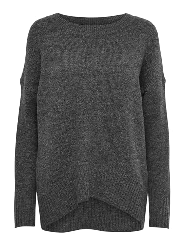 ONLY Damen Onlnanjing L/S KNT Noos Pullover, Dark Grey Melange, M EU – Ansicht 1