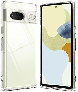 Ringke Fusion Compatible with Google Pixel 7 Case, Minimal Yellowing Anti-Scratch Hard Clear Back Shockproof Bumper Cover for Pixel 7 (2022) - Transparent