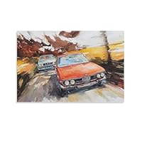 Amazon.co.jp: 水彩画 車 ポスター アートパネル キャンバス 壁アート