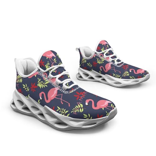 Flamingos Walking Running Gym Sports Shoes Art Print Tennis Popular Fashion Travel Sneaker Gifts for Women