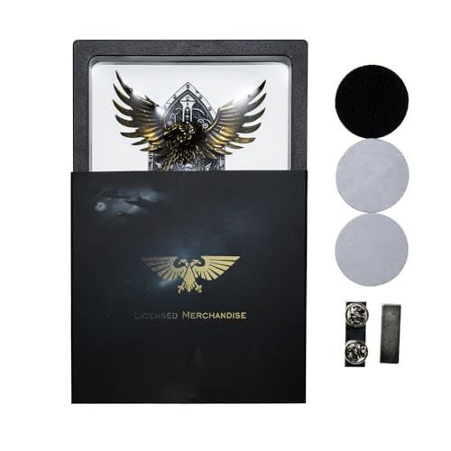 Starforged Spilla Da Frigorifero Con Scritta "Grey Knights Warhammer 40 K", Medaglietta Della Legione Dell'eresia Dell'aquila Horus, Taglia Unica, In Metallo, Senza Pietra Preziosa, One Size, Metallo, - 4