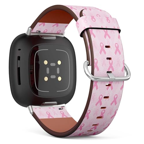 Bracelet montre intelligente en cuir végétalien sans gemme pour Fitbit Versa 3