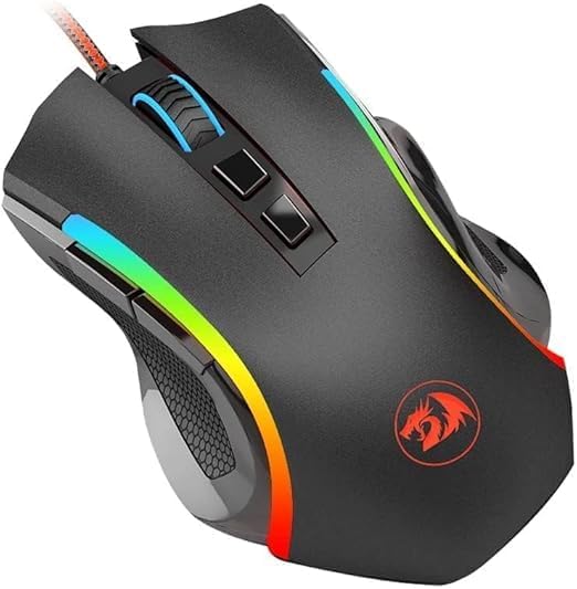 Redragon MOUSE GAMER GRIFFIN PRETO COM LED RGB - M607, UNICO