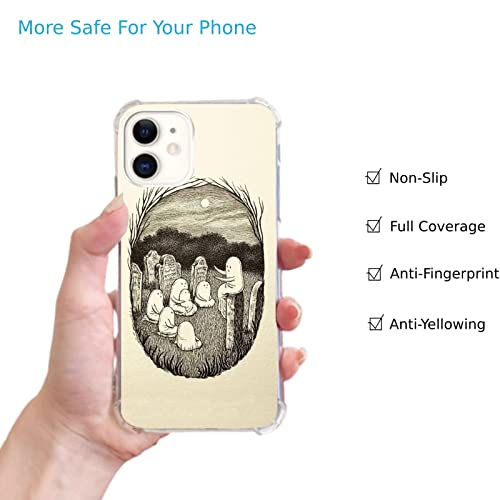 Nebruski Spooky Ghost Case Compatible With Iphone 11, Vintage Tomb Yard Halloween Ghost Case Cute Spring Floral Case For Iphone 11, Trendy Soft Tpu Bumper Case Cover #TOP1