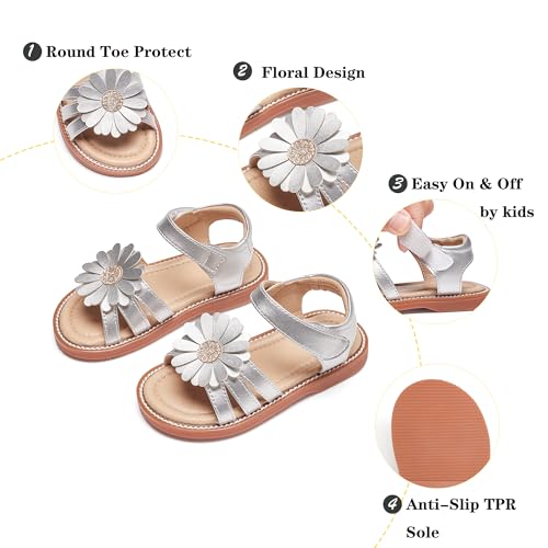 Image of Kiderence Toddler Girls Sandals Little Girls Kids Summer Shoes Toddler Sandals