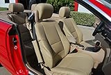 Iggee Artificial Leather Custom Made Original fit Front seat Covers Designed for 2000~2005 BMW 3 Series Standard seat (Beige)
