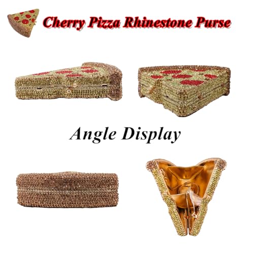 WuDiaoer Women Novelty Pizza Shaped Rhinestone Evening Bag Funny Pizza Crystal Clutch Purse Diamonds Handbag for Party Prom by WuDiaoer - Image 6