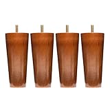Sofa Legs Set Of 4, Round 5 Inch Replacement Solid Wood Furniture Leg Extenders for Sofa, Couch and Chair